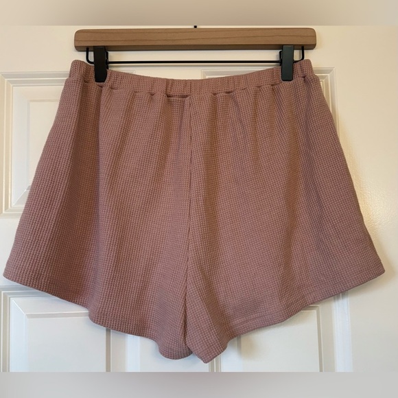 Lovers & Friends Dusty Rose/ Pink Waffle Knit Lounge Set Size Medium - Picture 5 of 14